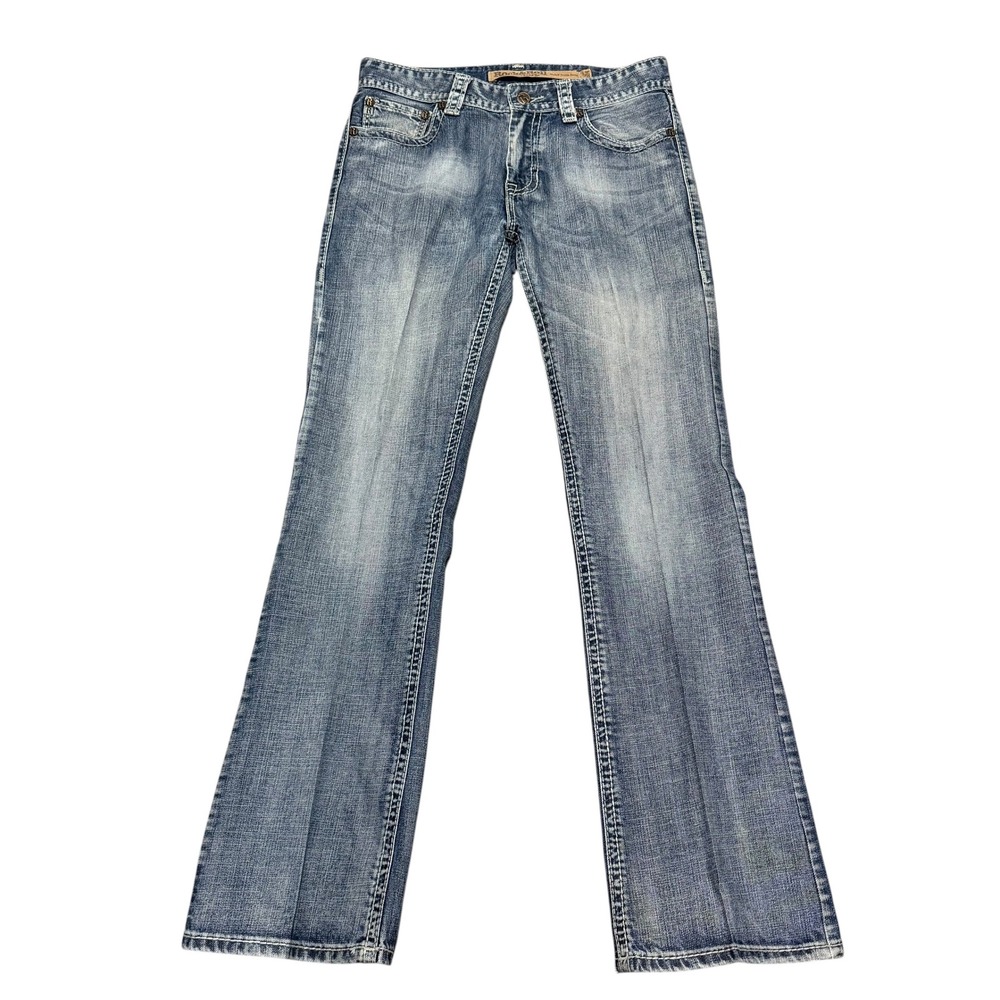 Rock and Roll Cowboy Double Barrel Relaxed Bootcut Jeans Blue 32x34 M0D-7685